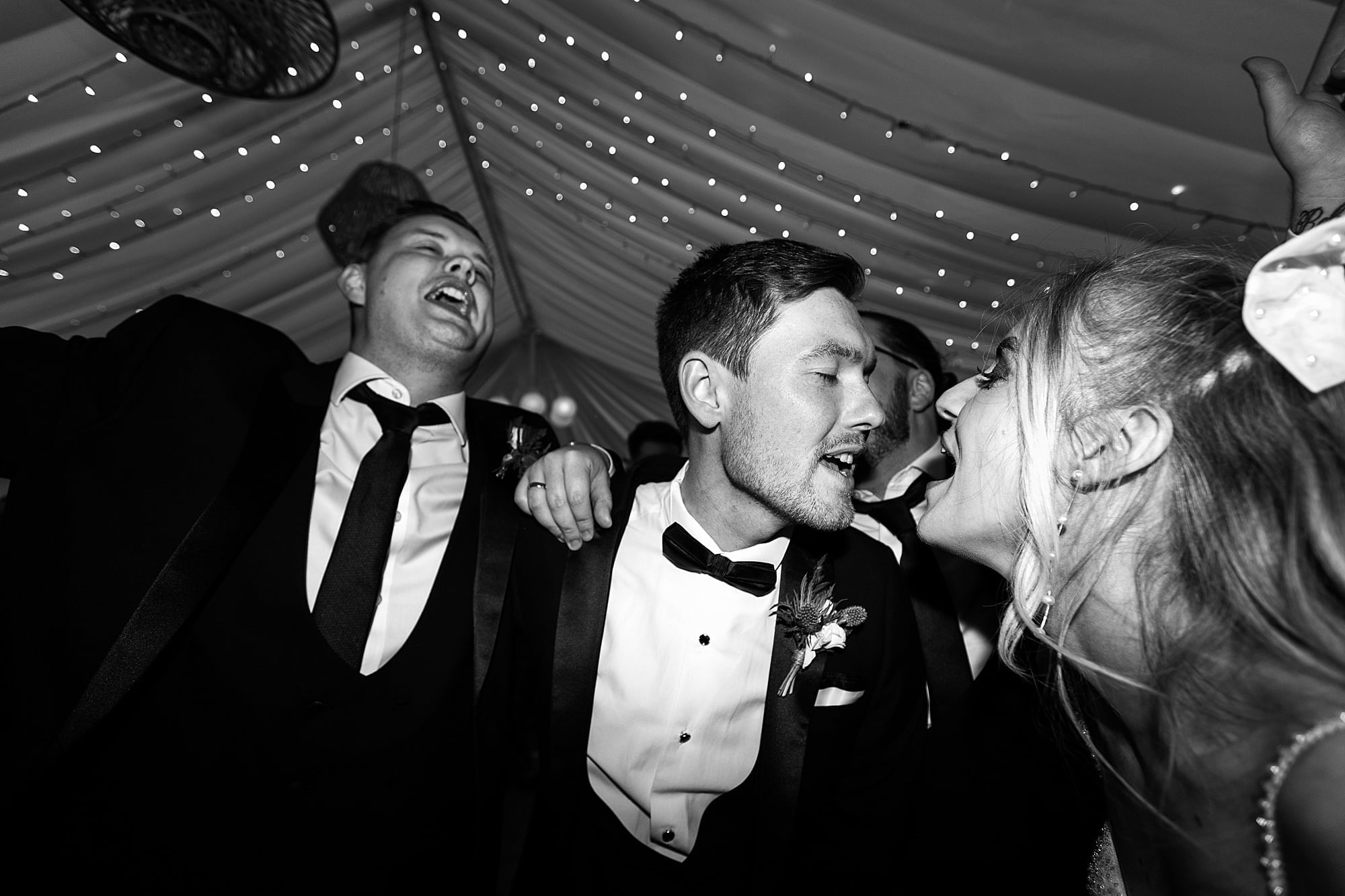 high wards estate marquee wedding reception first dance bride and groom party