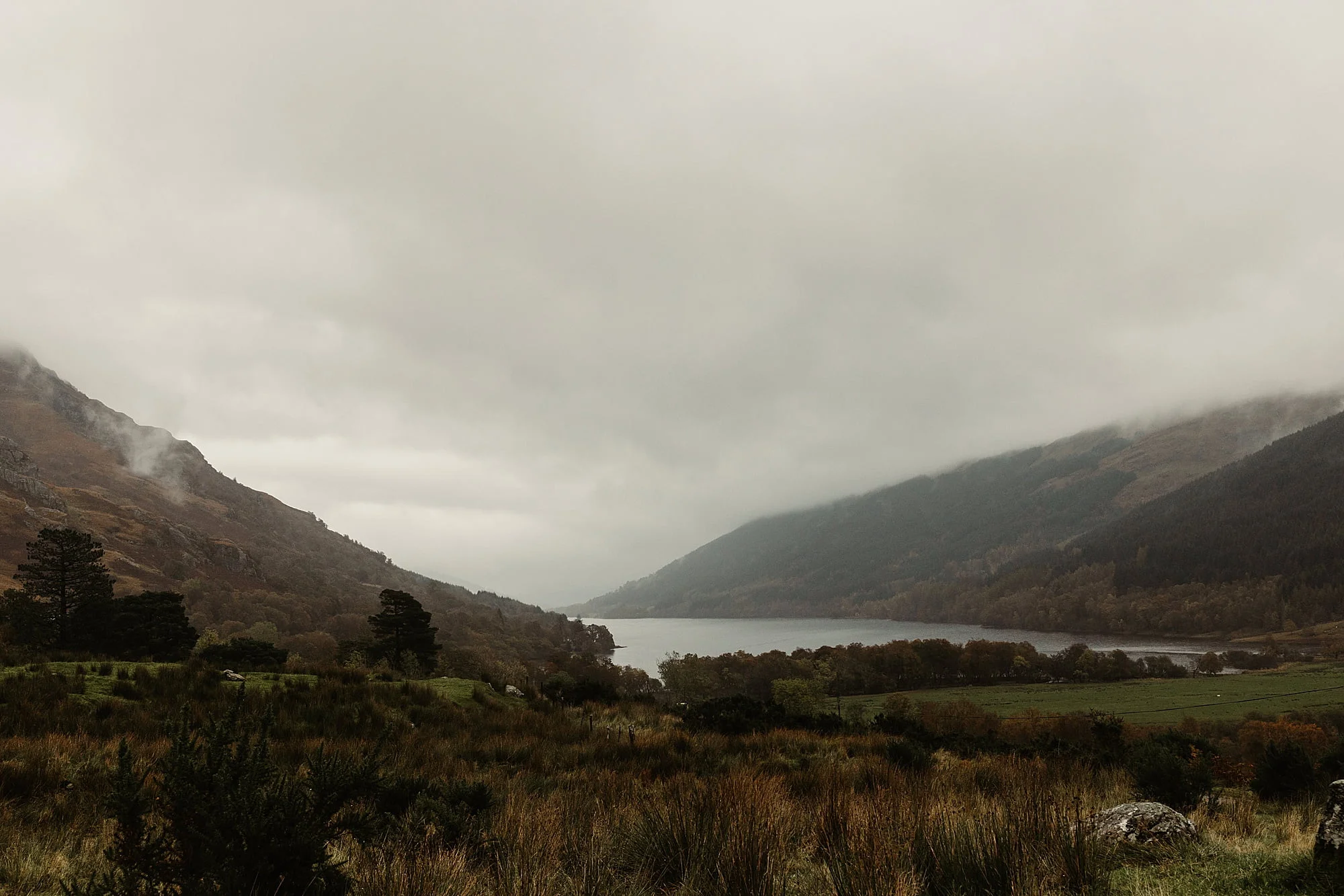 monachyle mhor elopement outside ceremony scenery