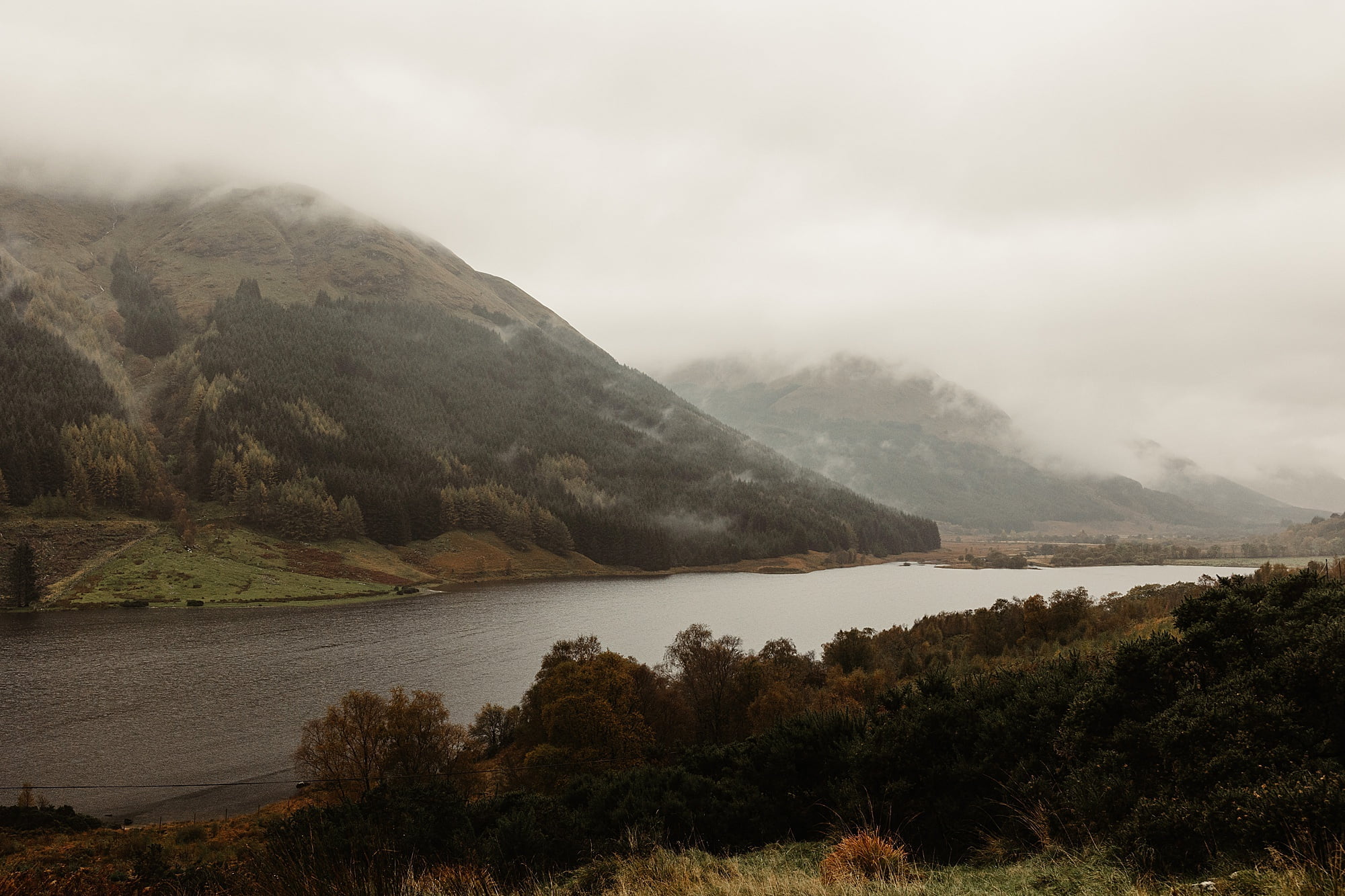 monachyle mhor elopement outside ceremony scenery views