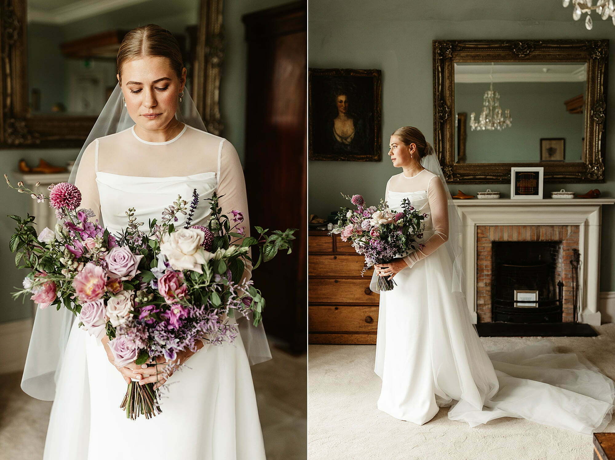 bridal portraits wardhill castle kim dalglish flowers florals bouquet photography photographs