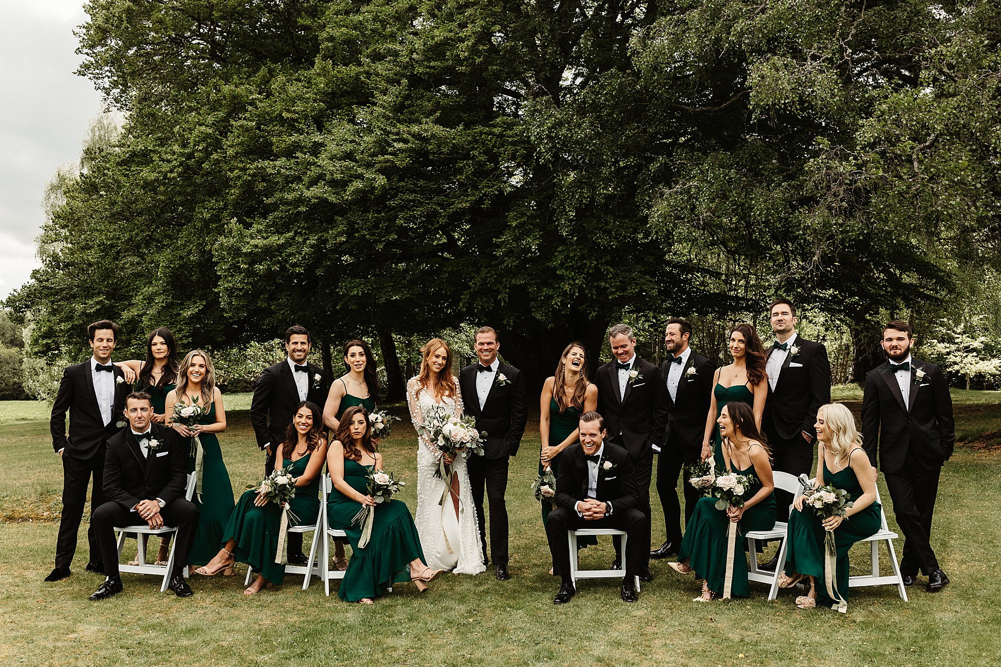 raemoir house wedding photography group photo casual vogue hays flowers outdoors