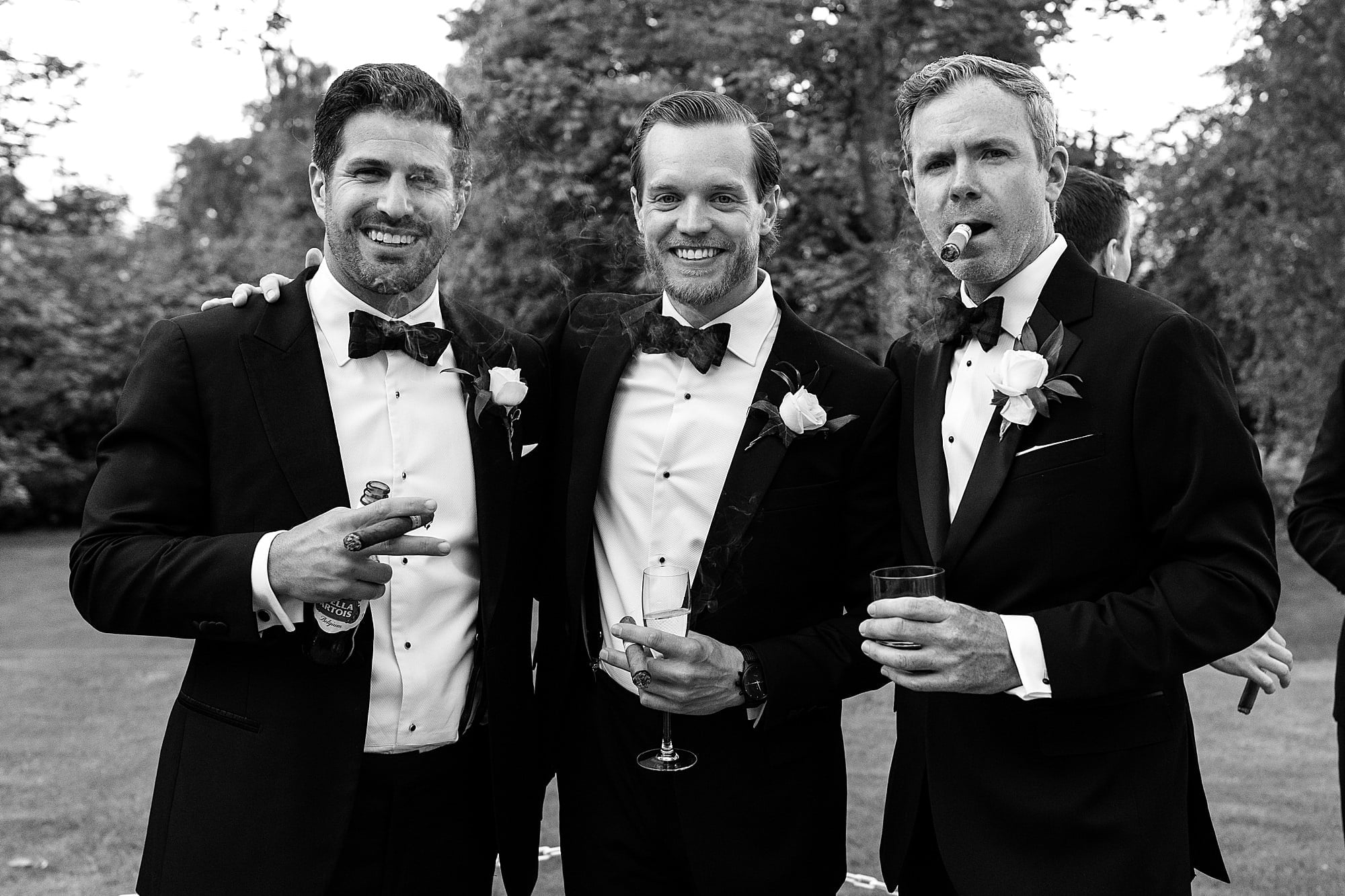 raemoir house wedding groomsmen cigars whisky Zegna suit