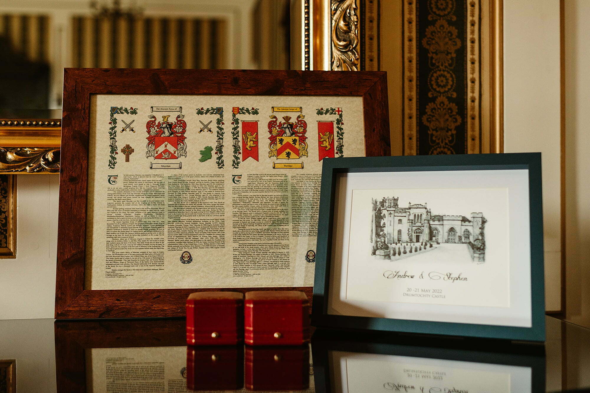 red wedding ring box drumtochty castle