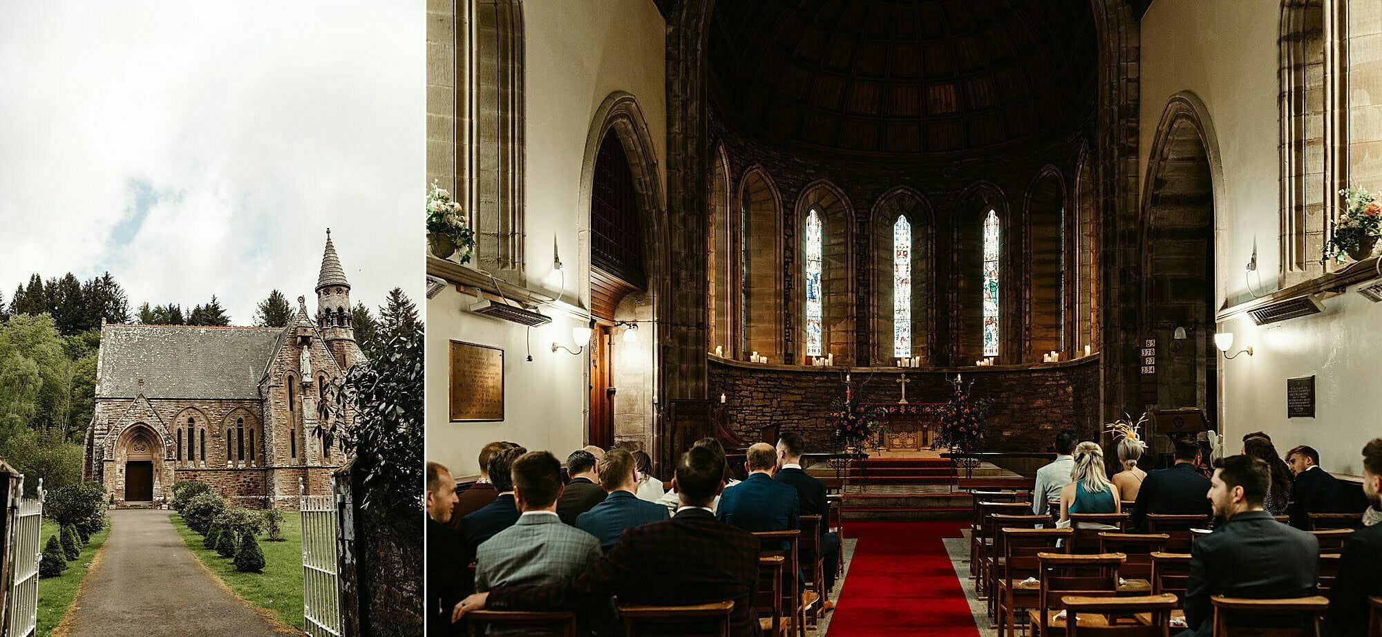 drumtochty church St Palladius interior inside wedding ceremony