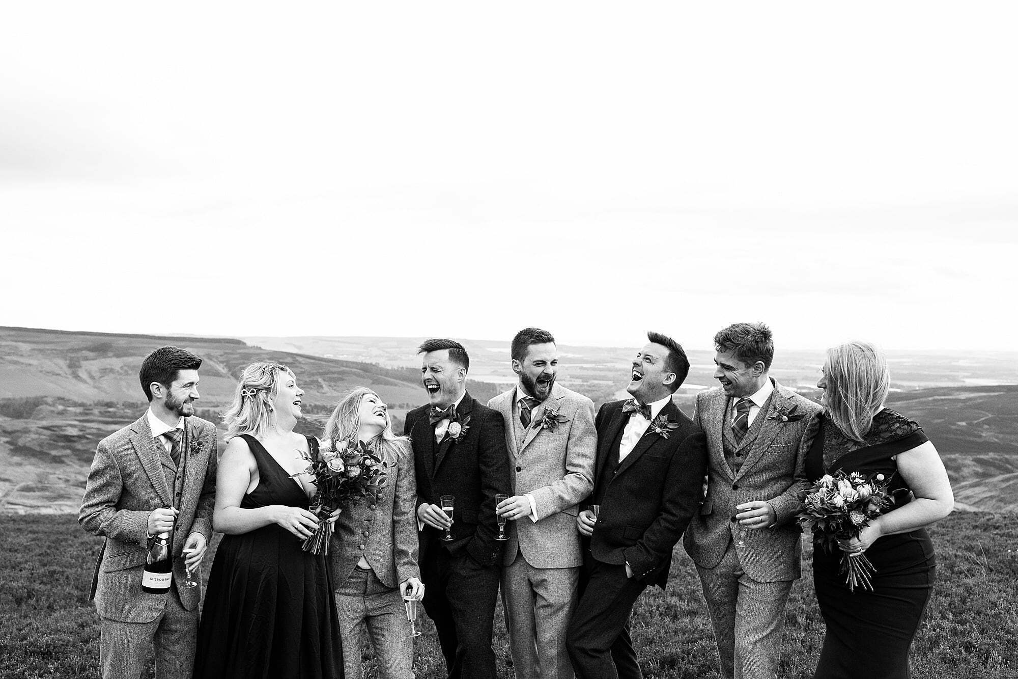 Cairn o' Mount family portraits group photos groomsmen groomswomen