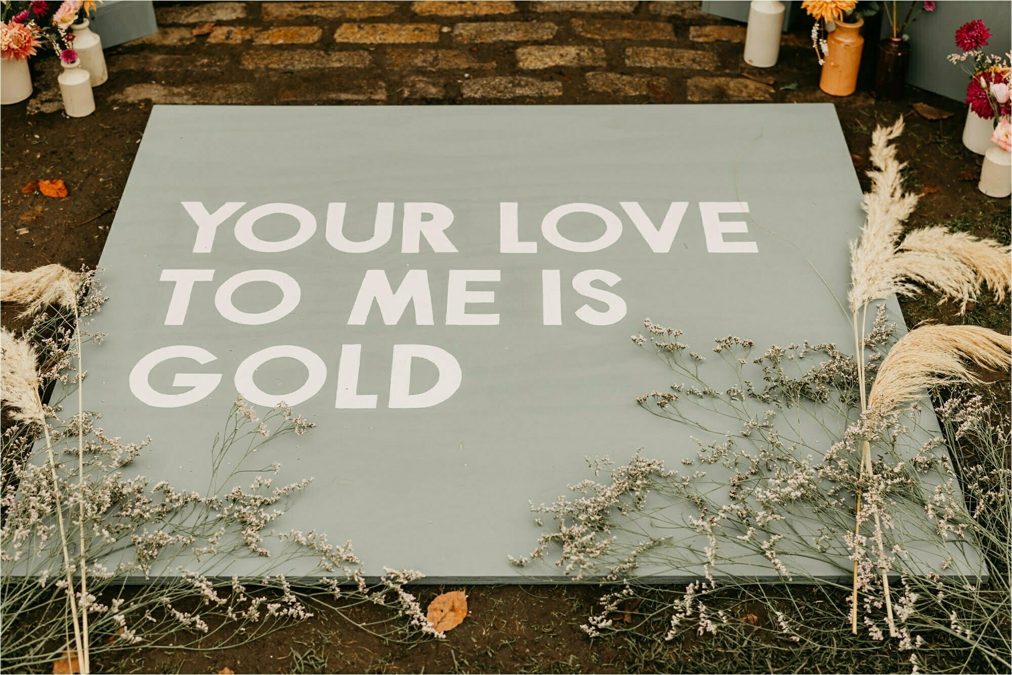 to me your love is gold wedding decoration rug mat