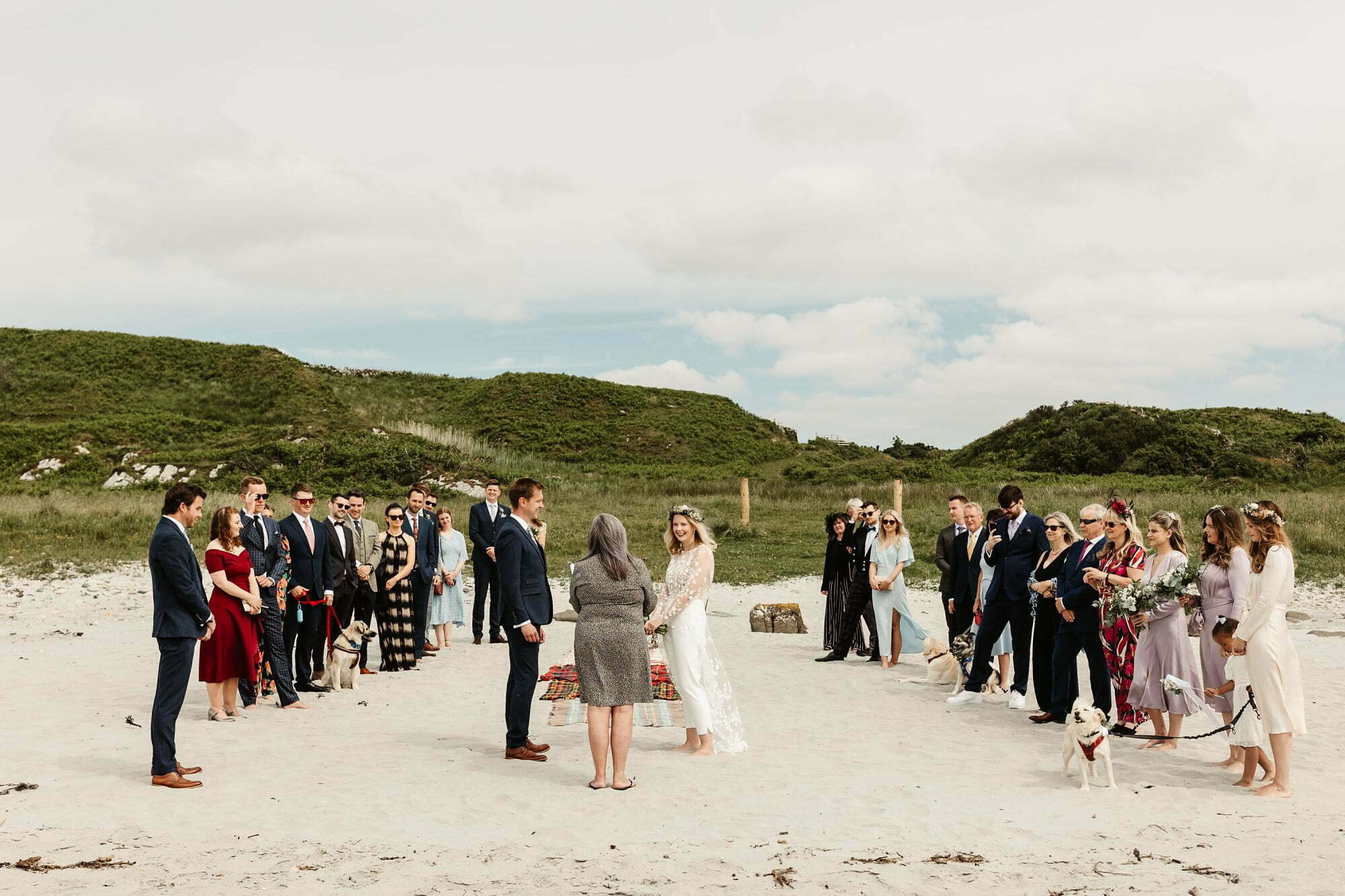 crear weddings scotland beach wedding ceremony humanist