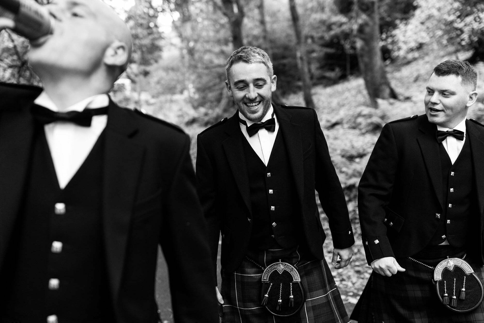 drumtochty castle wedding groomsmen kilts