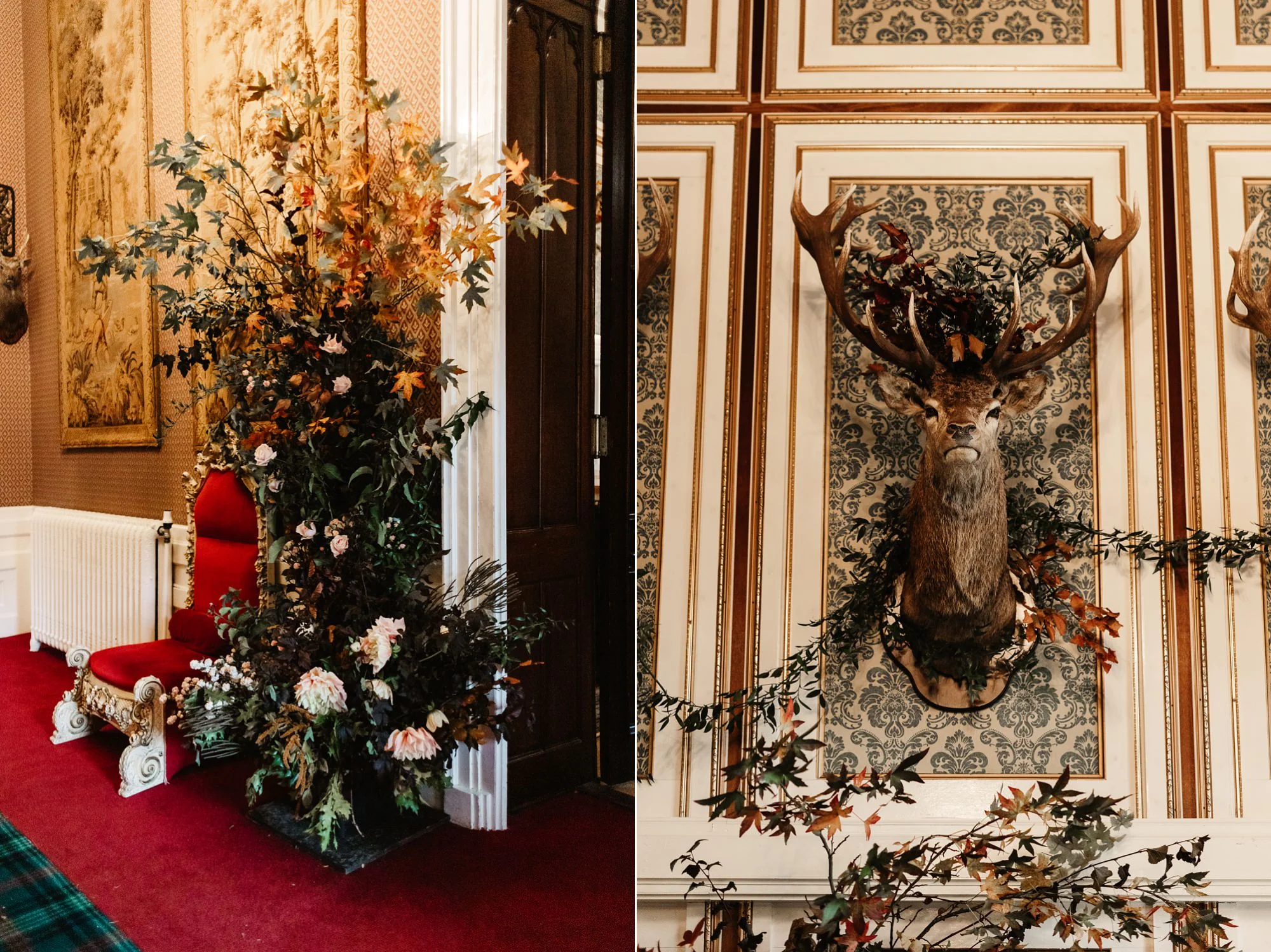 drumtochty castle wedding Flowers Myrtle and Bracken autumnal autumn