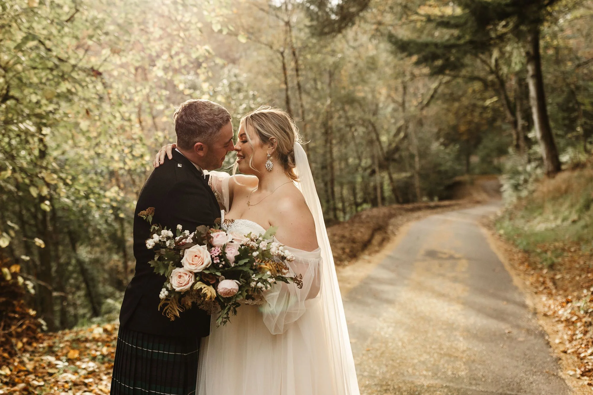 drumtochty castle wedding bride groom portraits photos