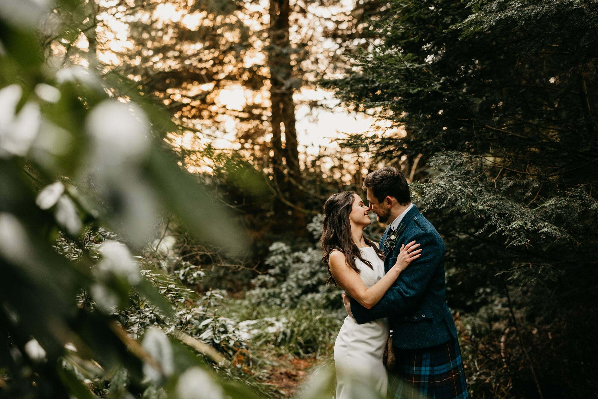 GLENDYE ESTATE WEDDING woodland outdoors aberdeenshire scotland quirky cool glaming camping cabins venue winter wedding scotland