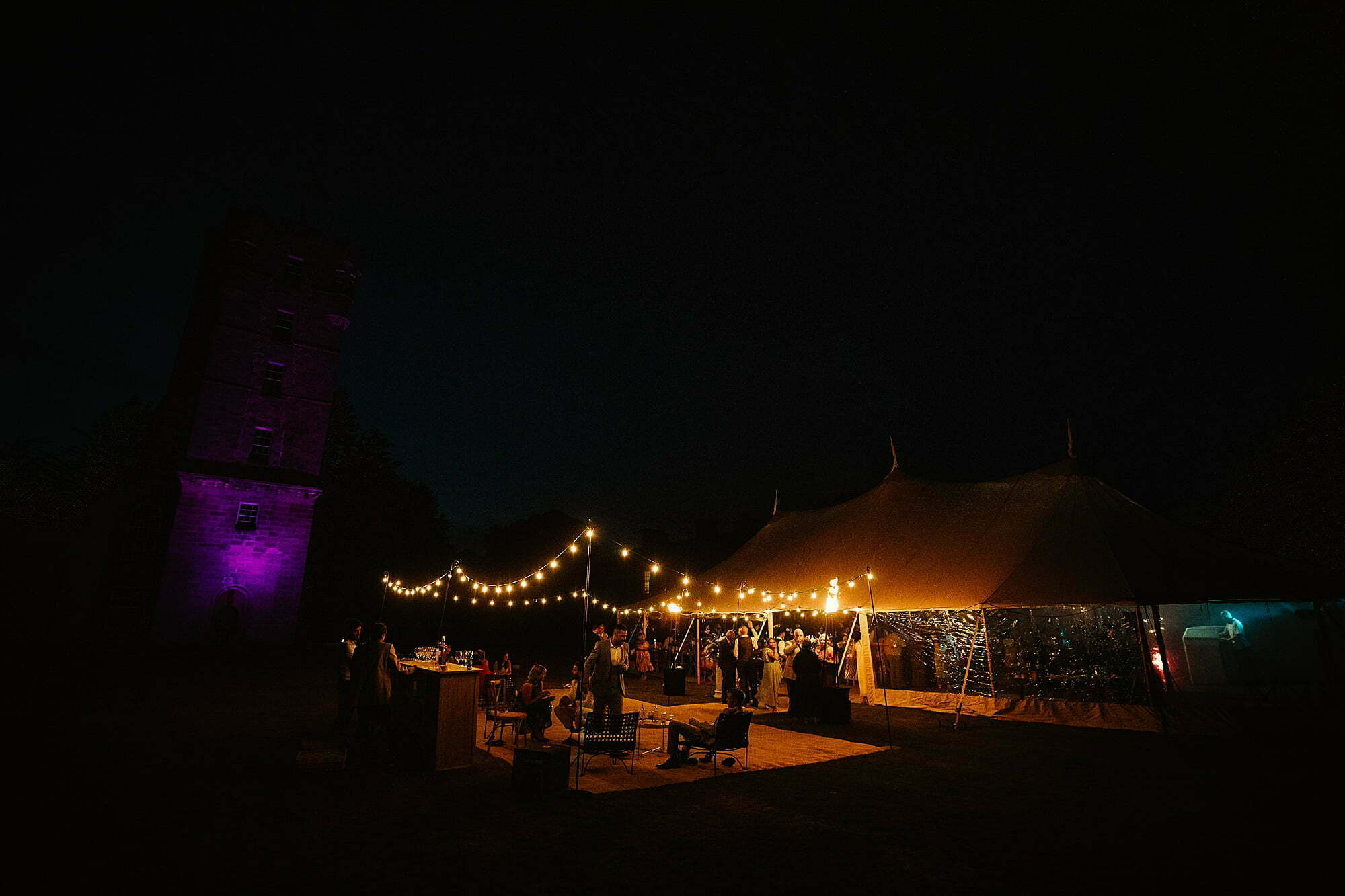 gordon castle marquee festoon lights lighting