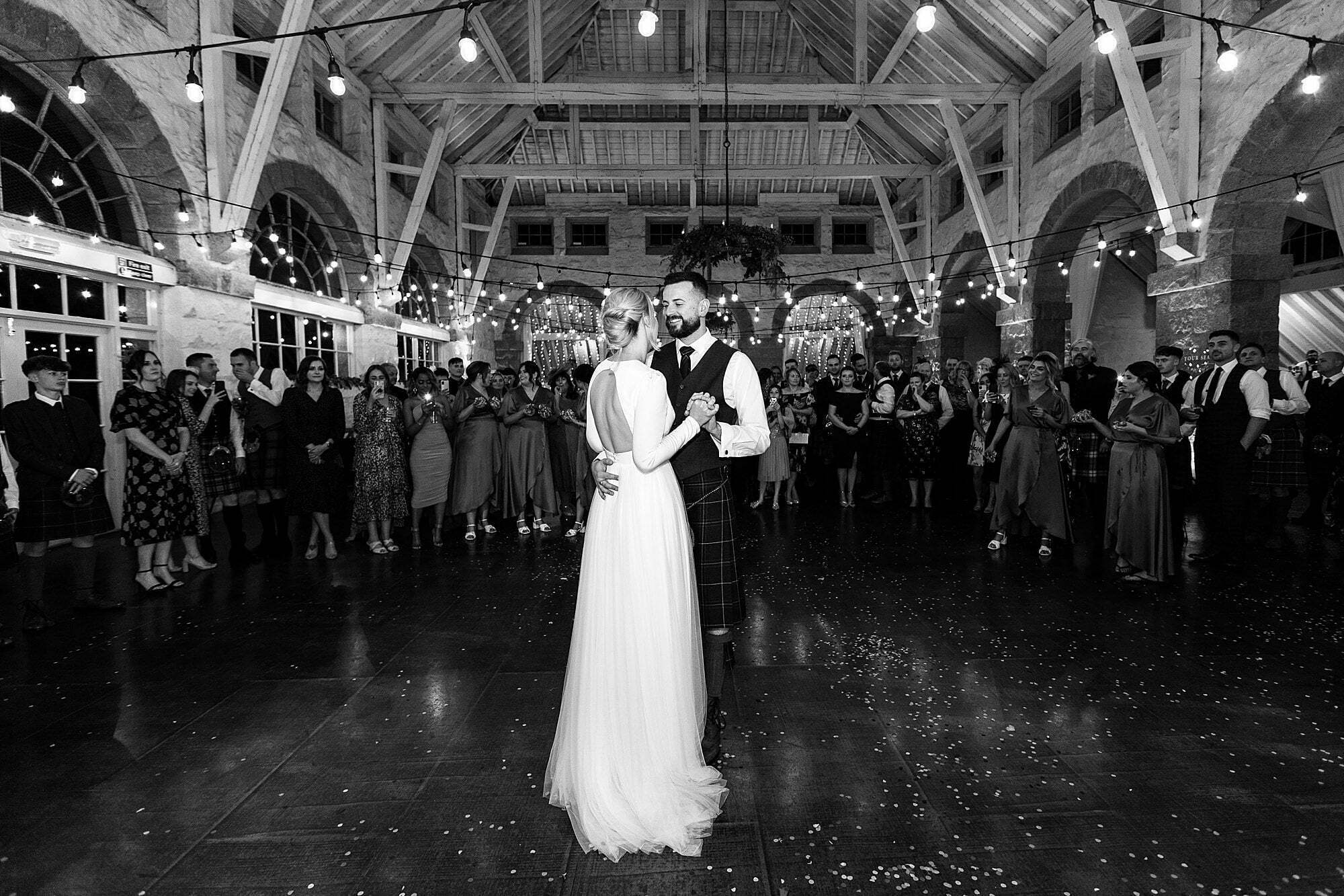coos cathedral autumnal wedding first dance