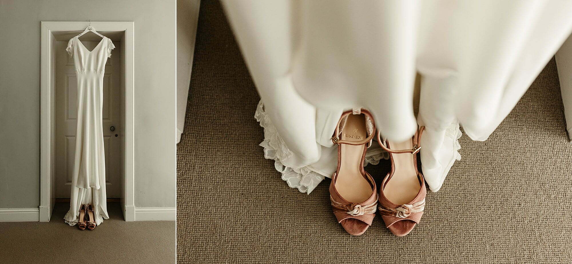 edinburgh botanic garden micro wedding flossy & dossy wedding dress bridal shoes