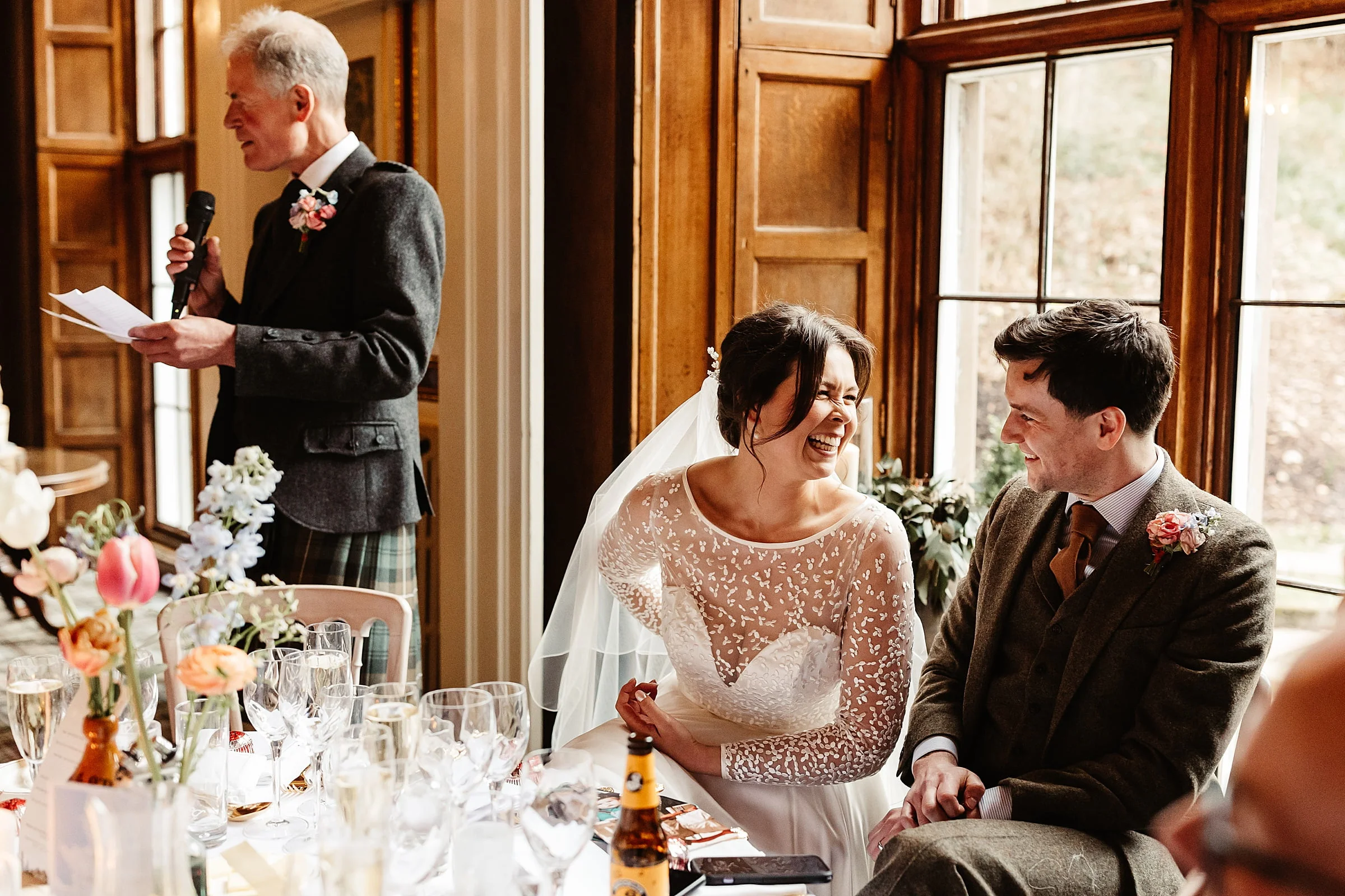 drumtochty castle wedding speeches bride and groom
