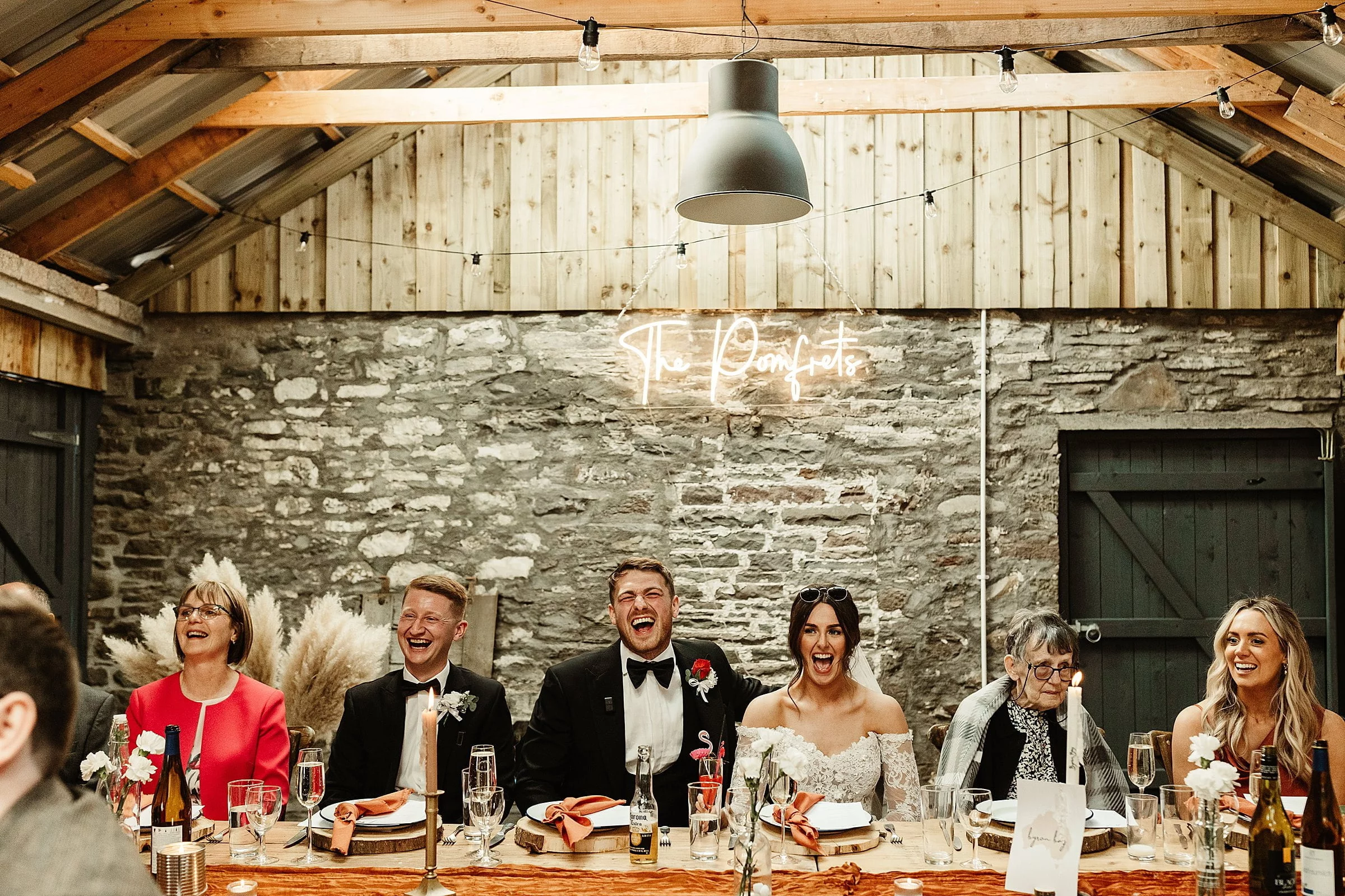 woodwrae farm wedding speeches top table