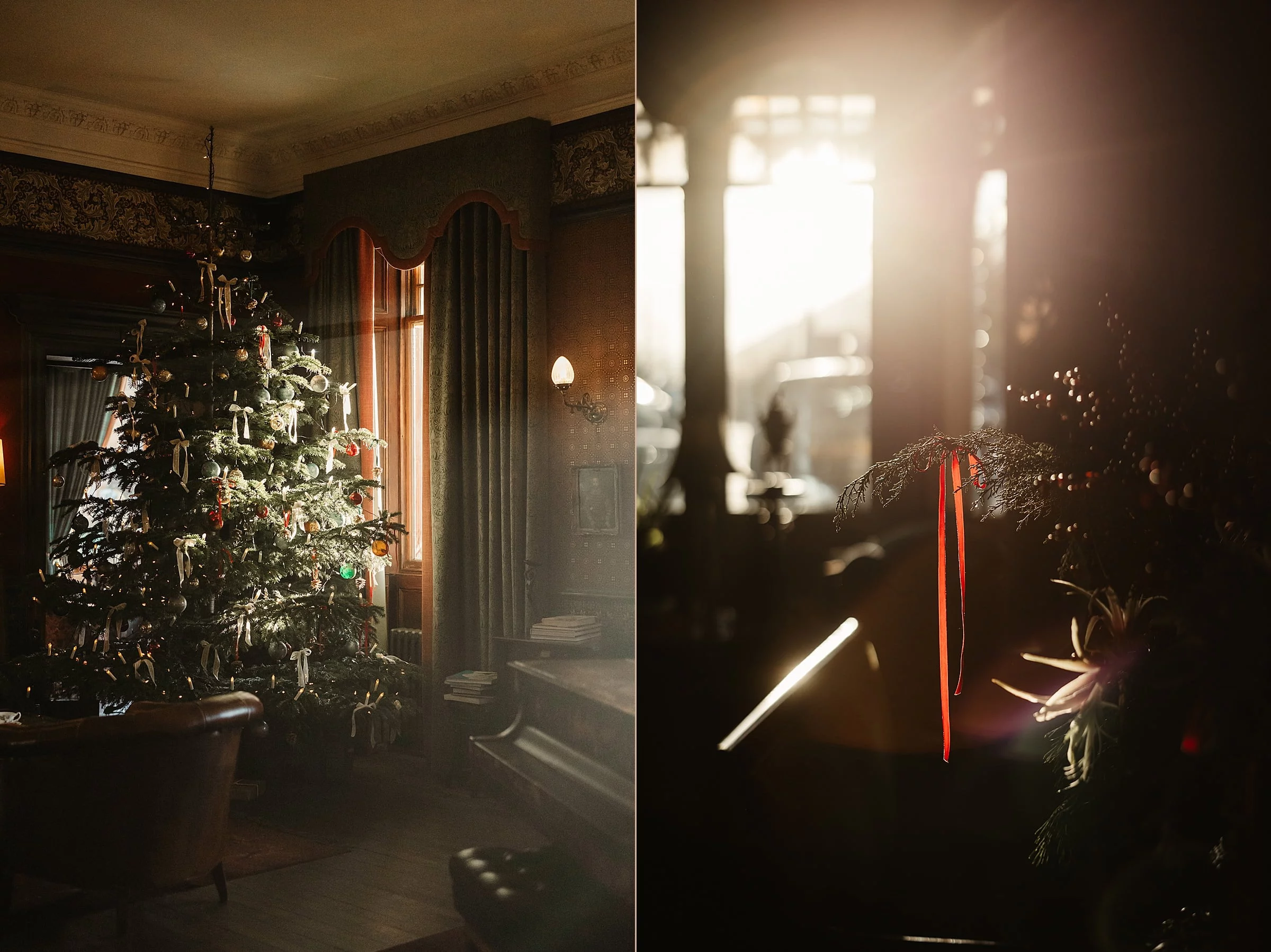 fife arms winter interior Christmas tree