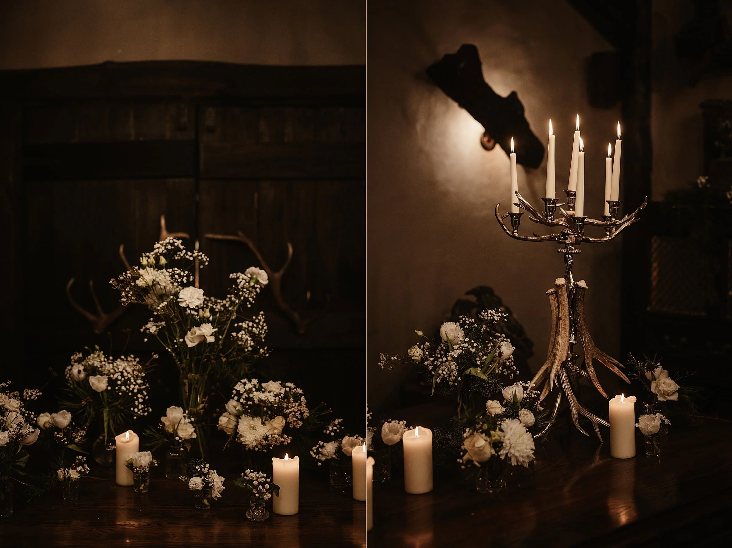 fife arms interior wedding ceremony setup coo hill studio flowers