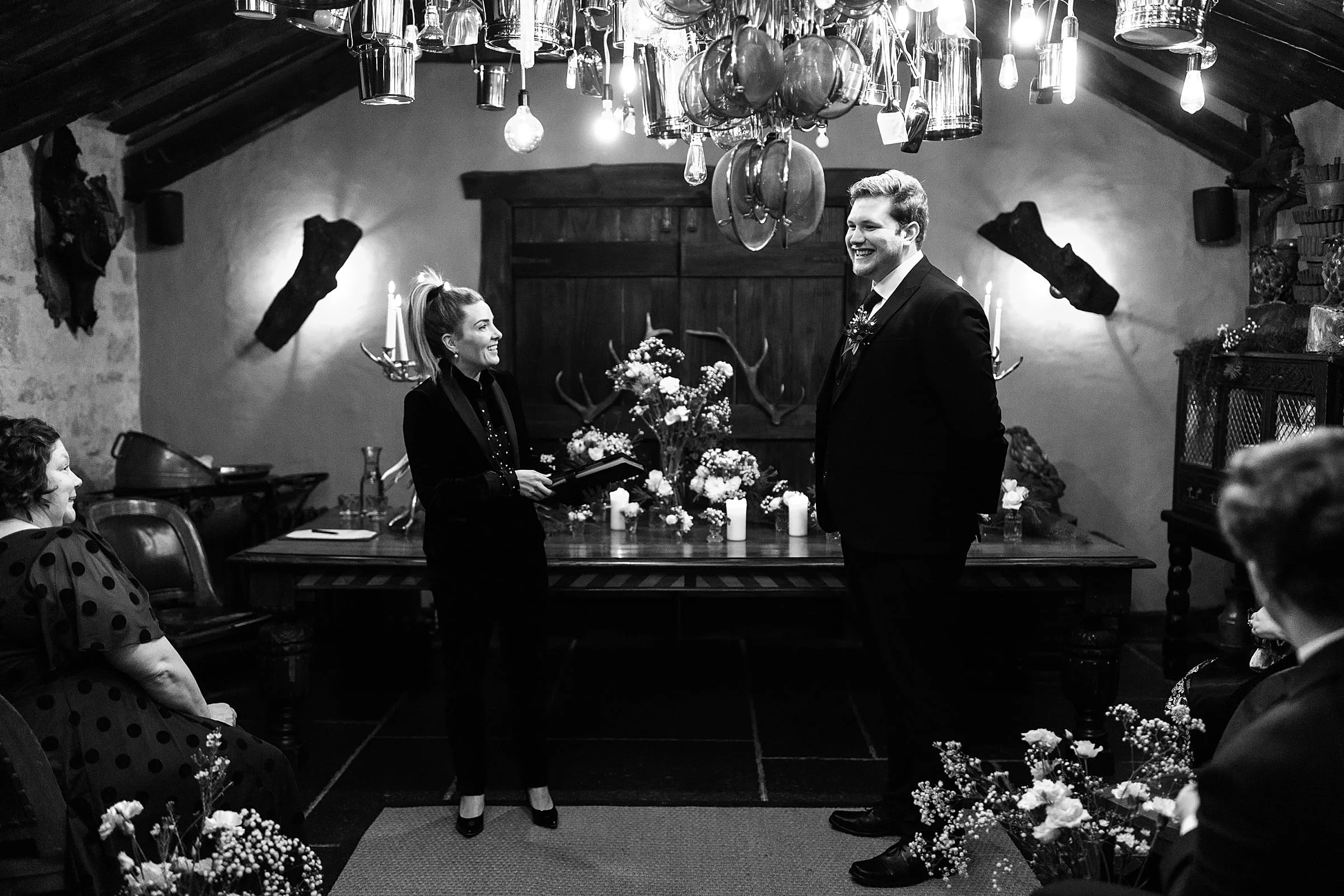 fife arms interior wedding ceremony setup