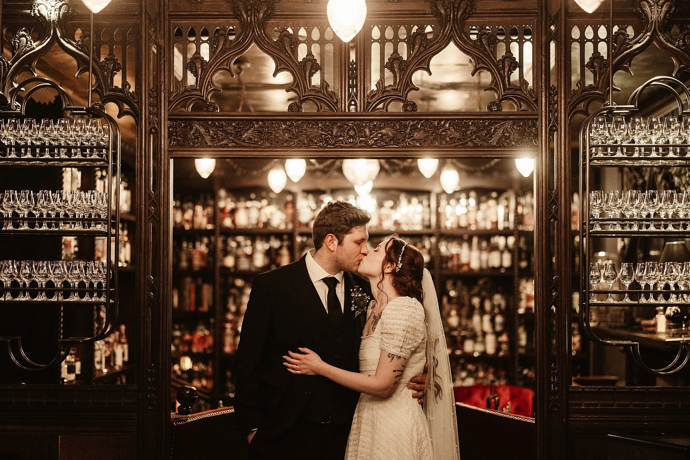 fife arms winter elopement bride and groom portraits couple photos indoors