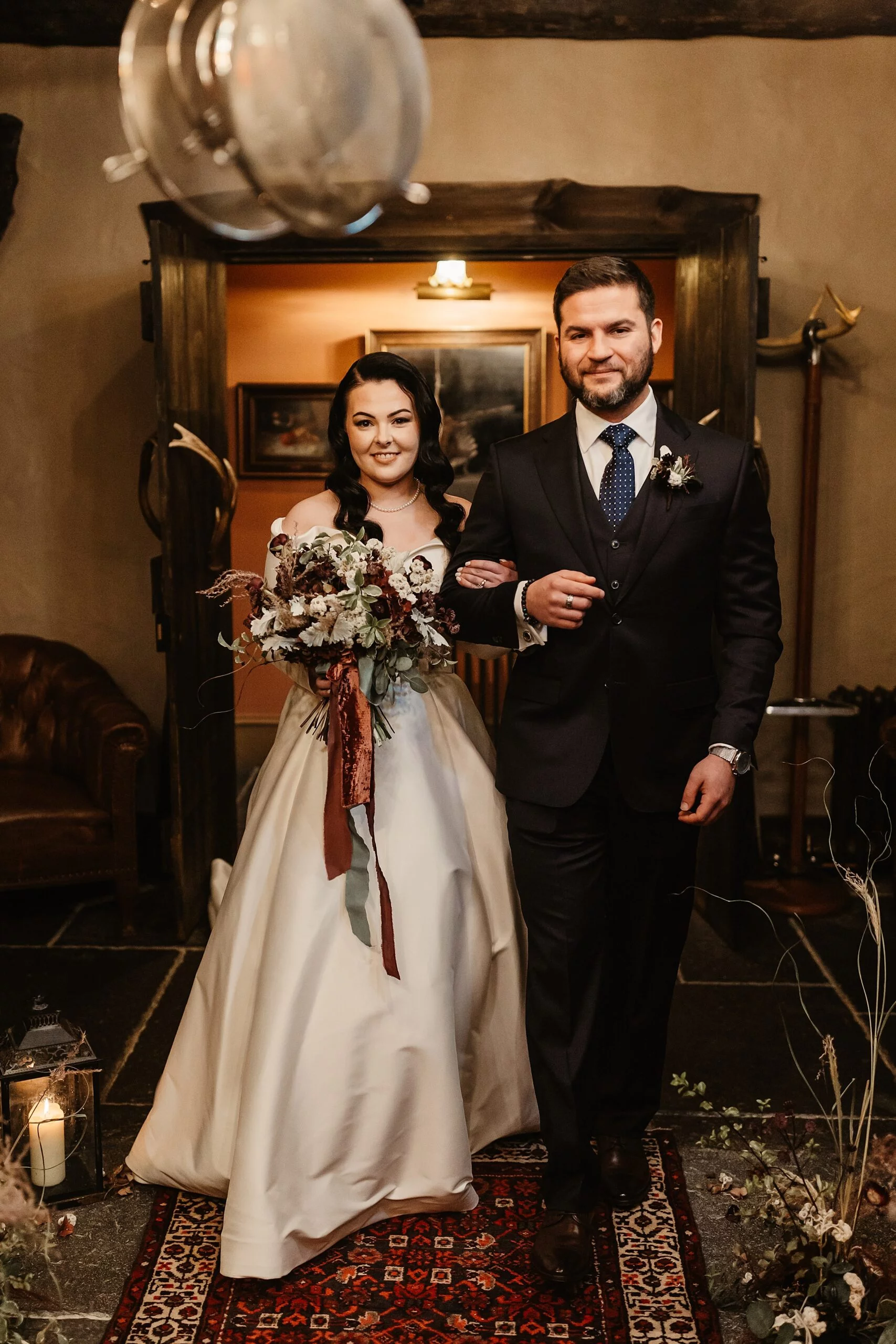 fife arms elopement bride and groom entrance to ceremony