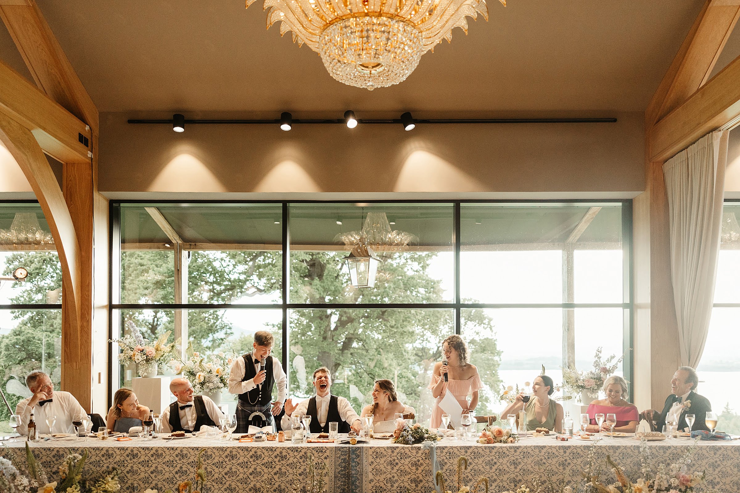 boturich castle wedding photography speeches long top table