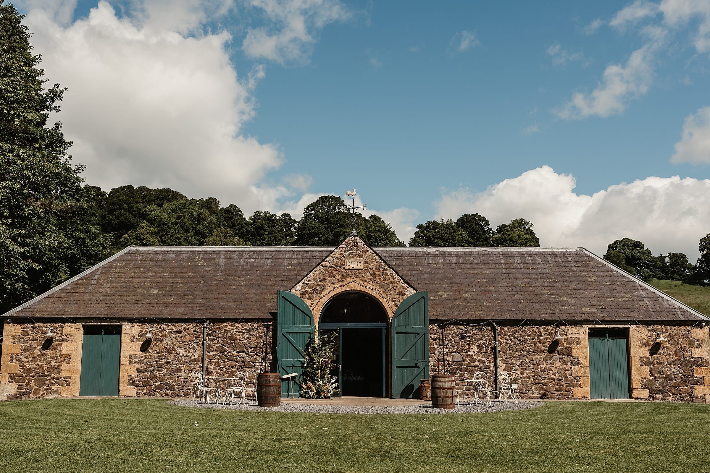 byre at inchyra wedding venue perthshire exterior