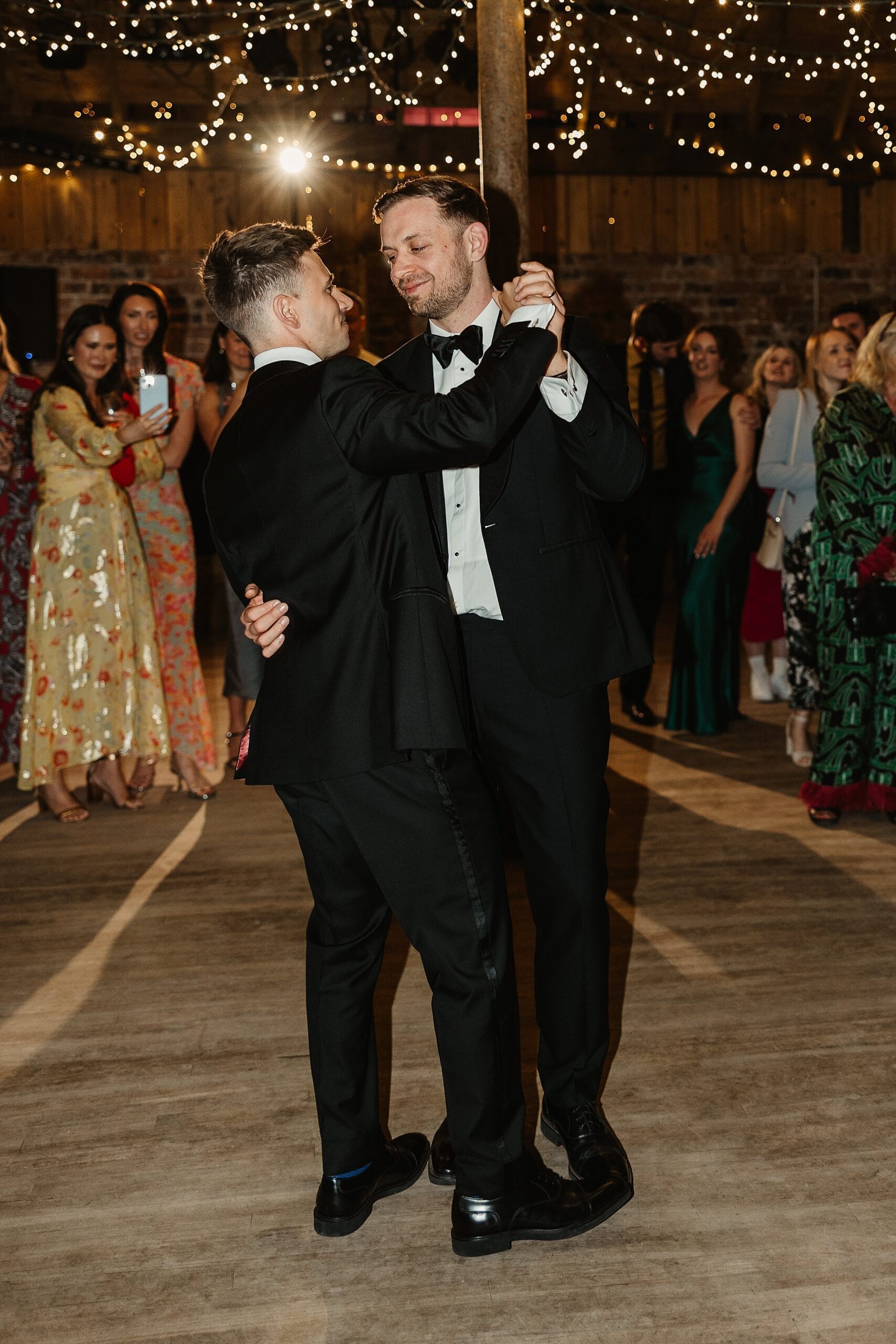 byre at inchyra same sex wedding first dance two grooms wedding photography