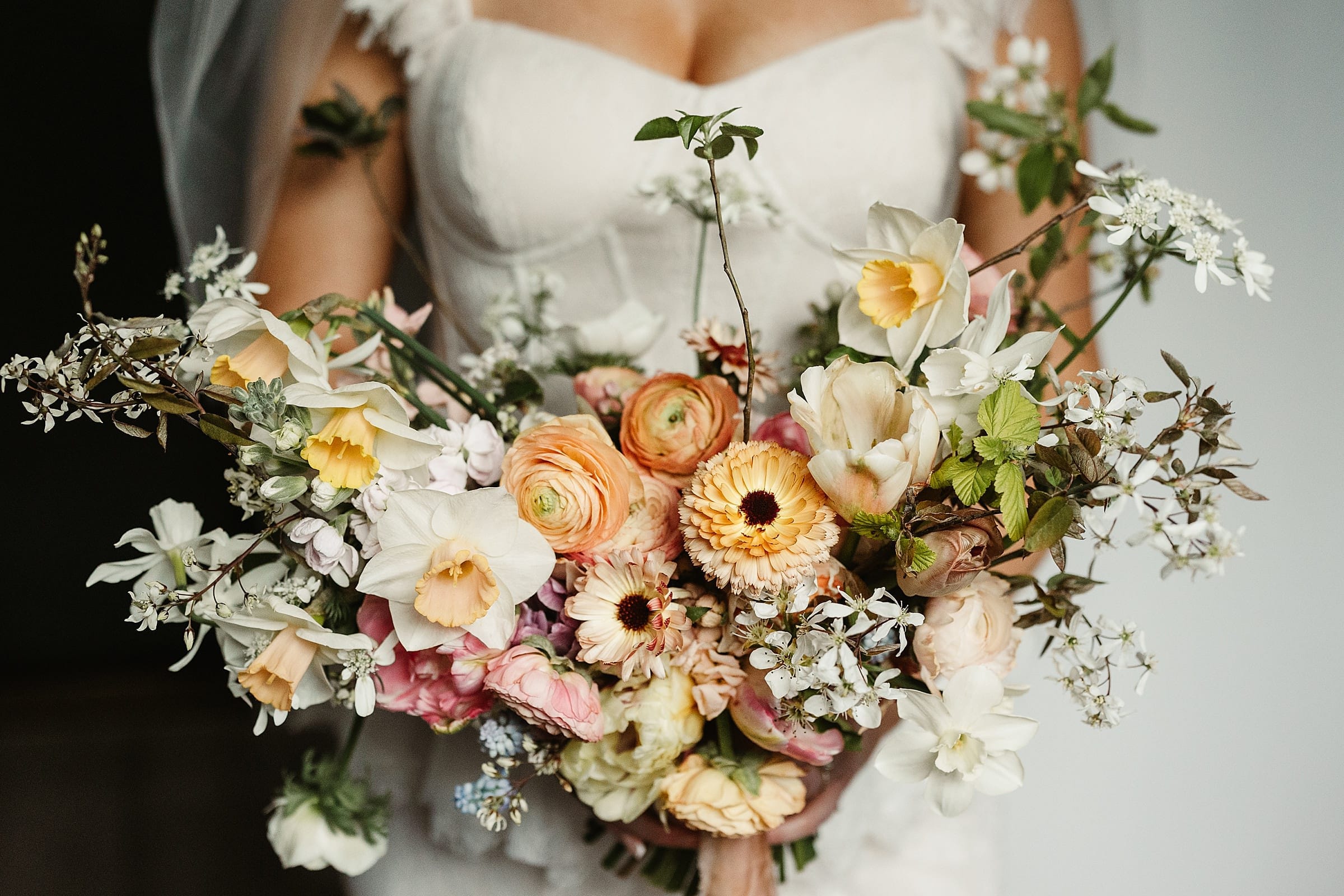 virgin hotels edinburgh elopement celandine flower bouquet