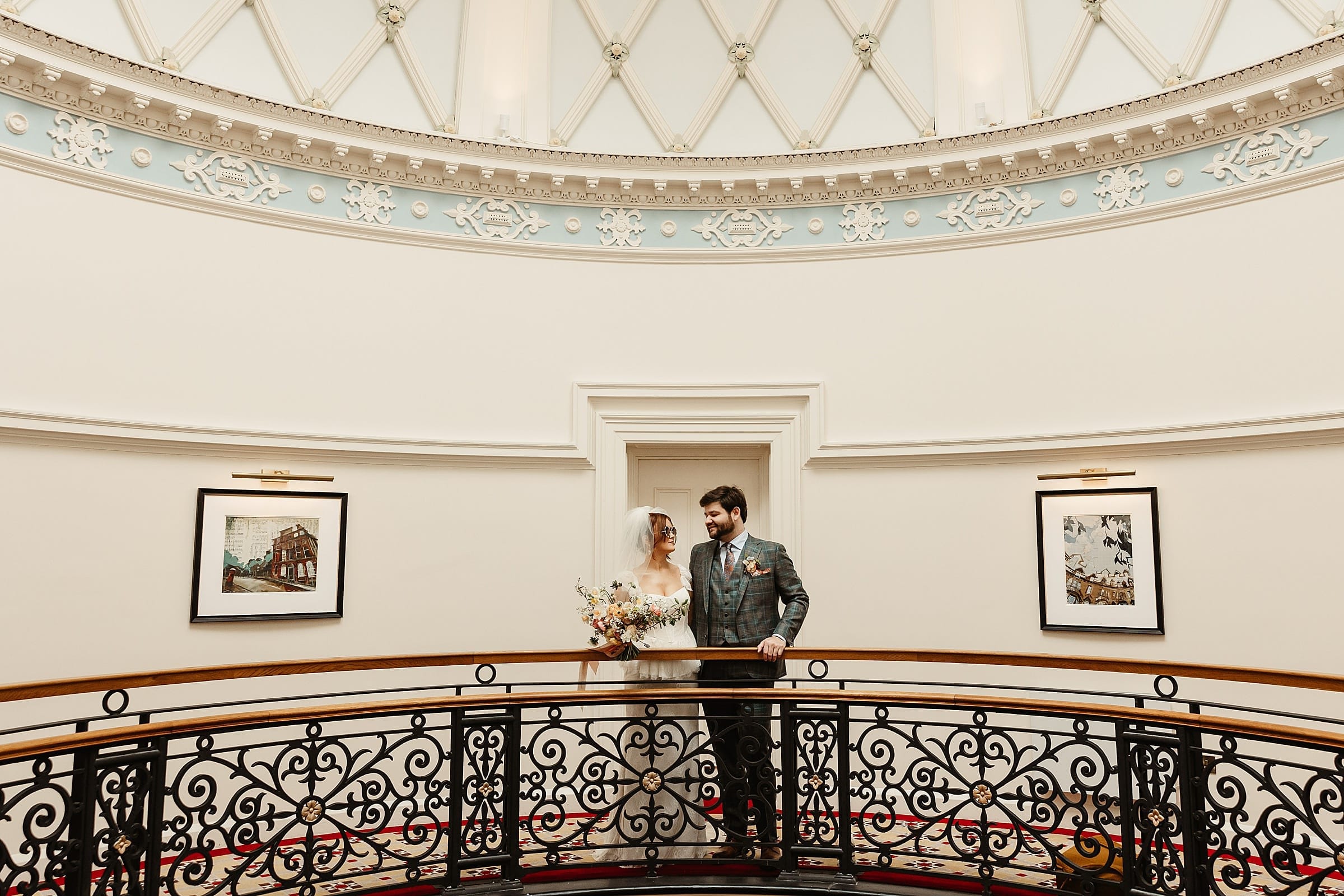 virgin hotels edinburgh elopement wedding photography bride and groom