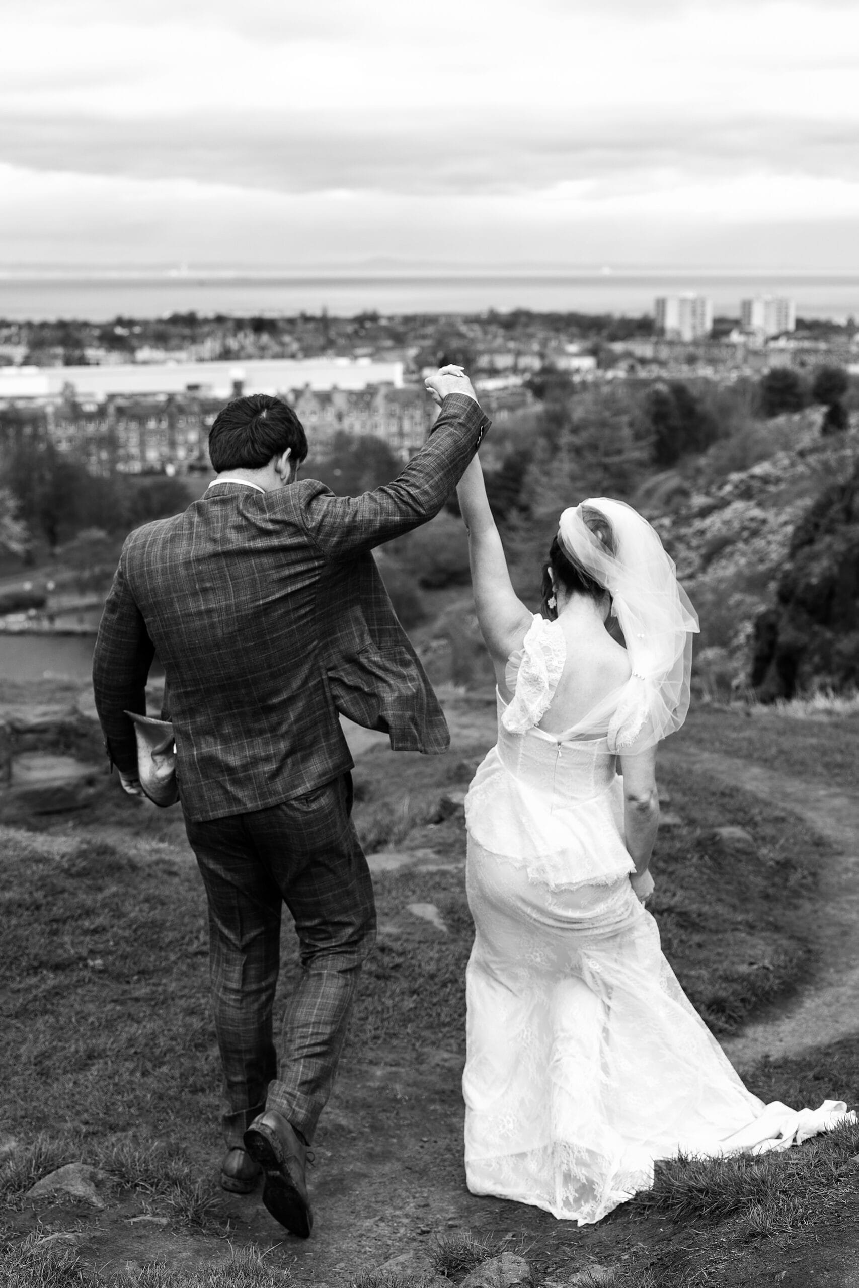 St Anthony's Chapel Ruins elopement wedding photography bride and groom