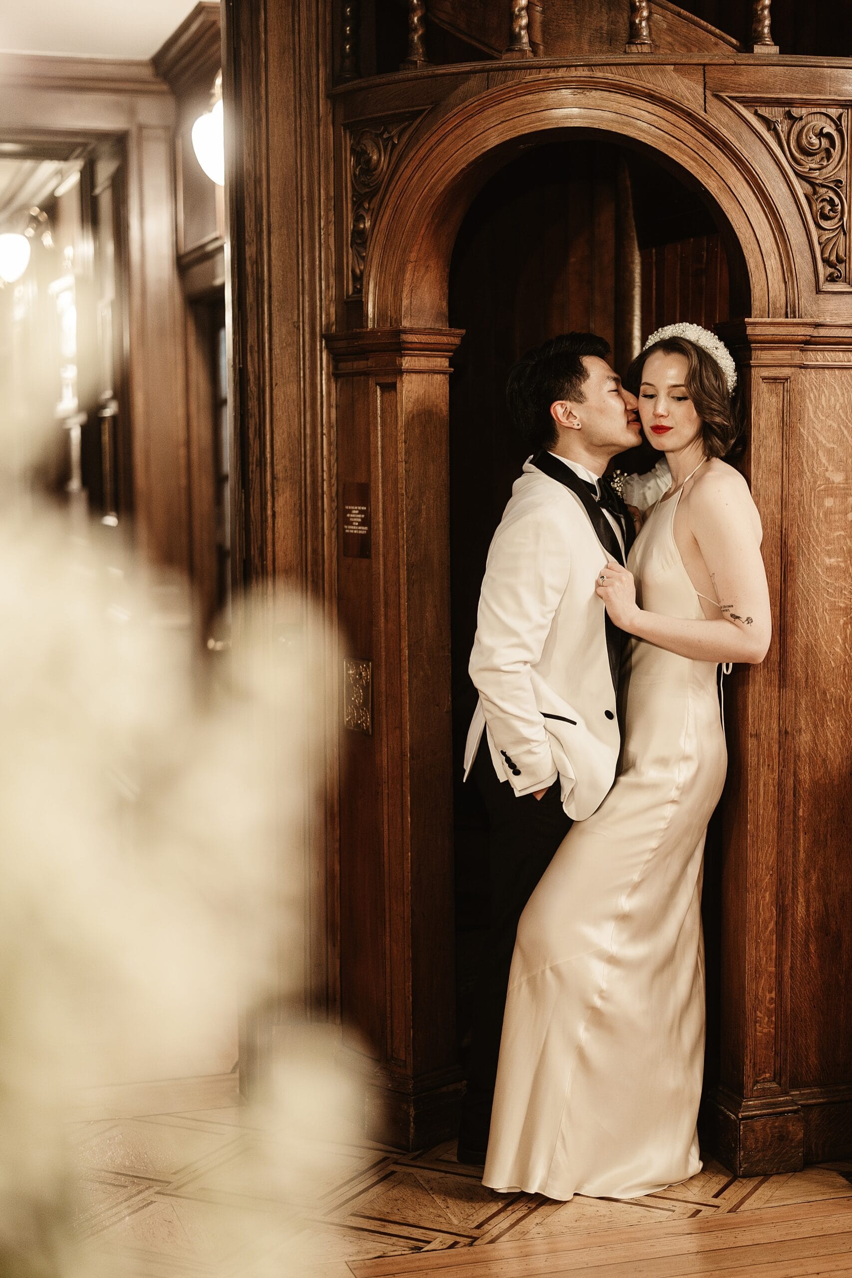 Royal College of Physicians of Edinburgh wedding bride and groom portraits photographs