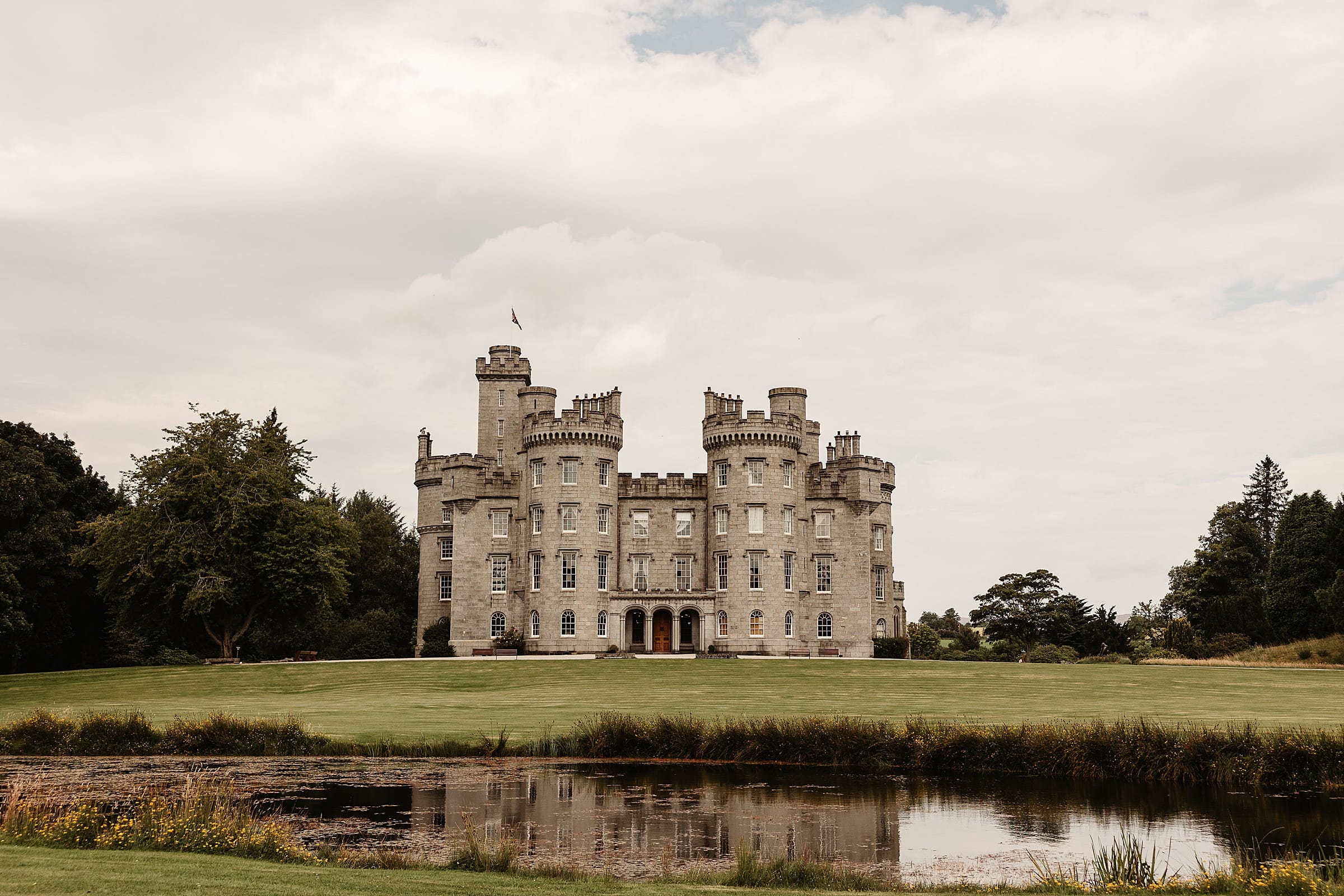 cluny castle exterior aberdeenshire wedding venue