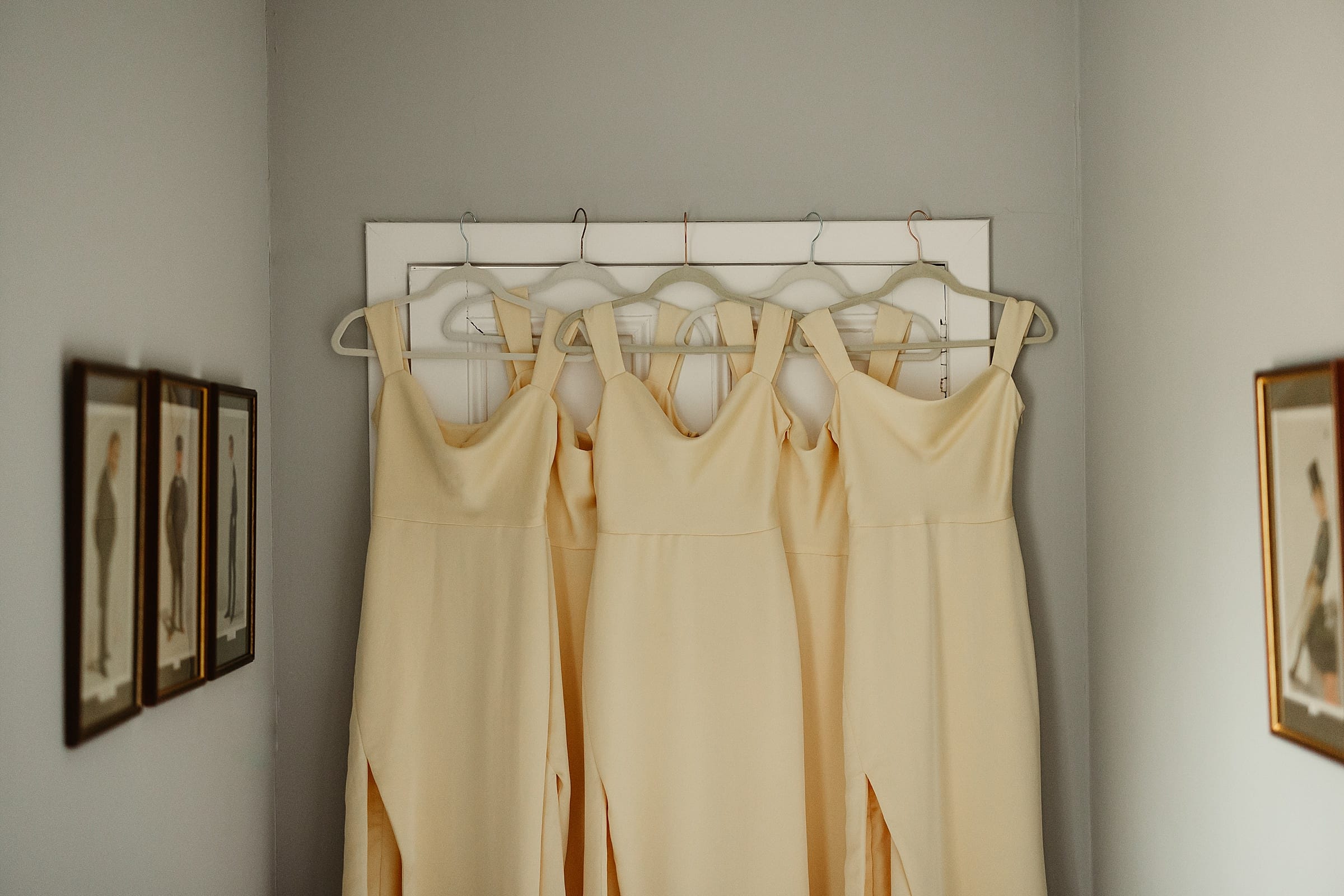 cluny castle bridesmaids dresses yellow