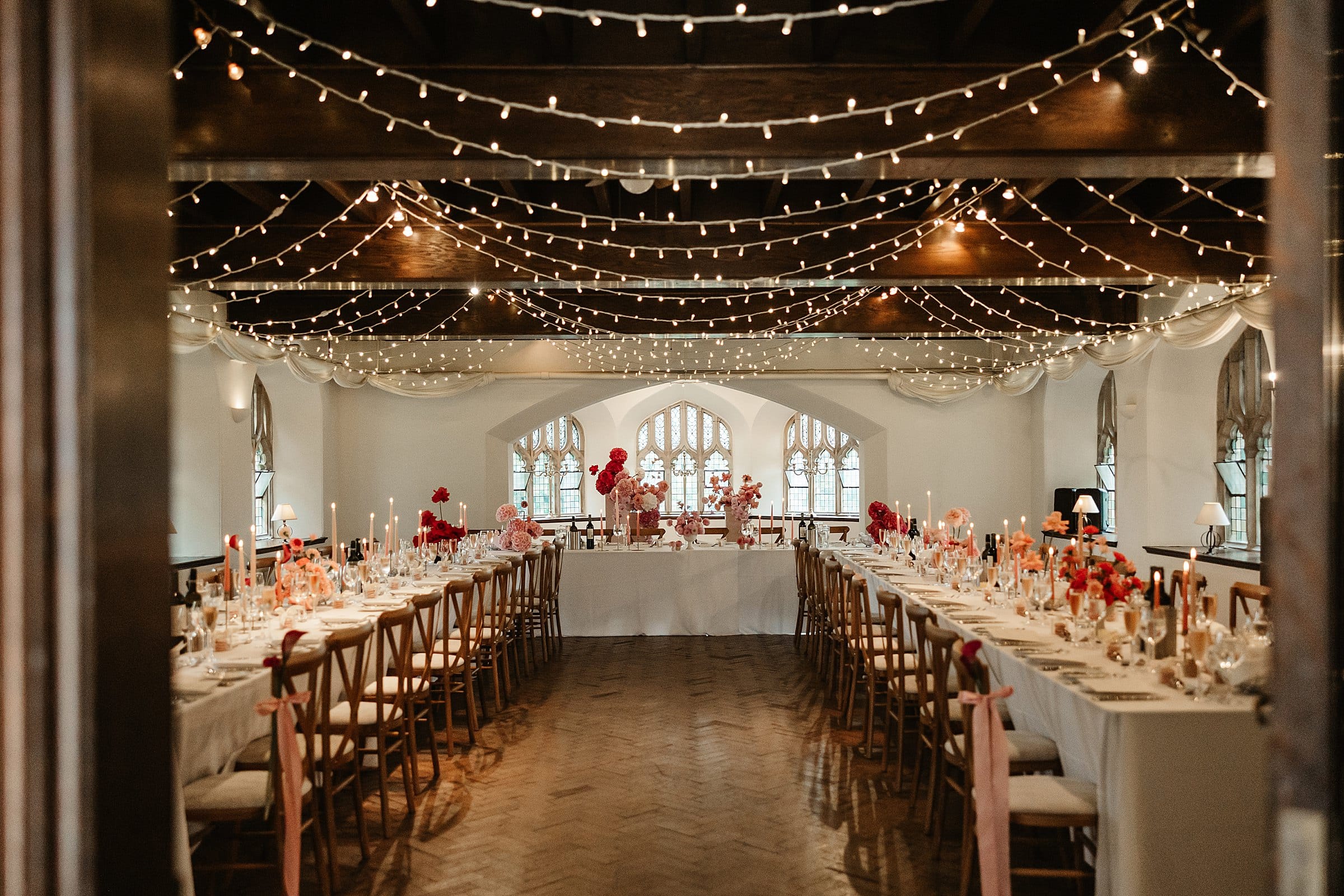 cluny castle wedding venue interior dining hall